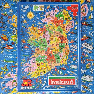 JR Puzzles IRLAND Karte Puzzle 500 Teile 10 Jahre + KOMPLETT