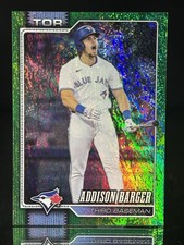 2026 Topps Series 1 Addison Barger #241 Green Diamante Toronto Blue Jays /99