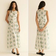 Doen Bruna Dress Creme Lantana Floral Sleeveless Midi Dress Size S Cottagecore