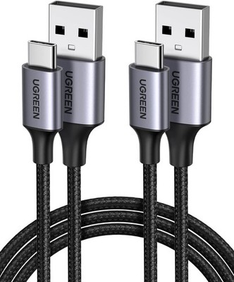 UGREEN USB C Ladekabel 2er Pack USB auf USB C Kabel Schnellladekabel QC 3.0 D
