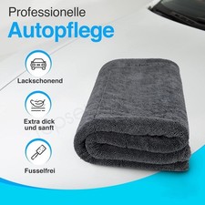 2x Trockentuch Auto 1200 GSM XXL Mikrofasertuch Grau 40x60cm Saugstark Kratzfrei