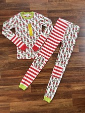 Hanna Andersson The Grinch Long Sleeve Christmas Pajama Set Kids Unisex Sz 14-16