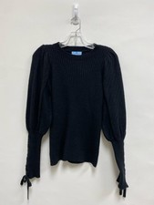 NWT CeCe Size S Black Ribbed Ladies Sweater