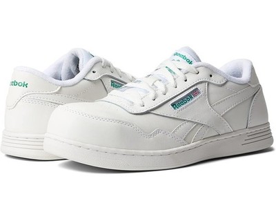 Reebok Work Club Memt Work EH Composite Toe Safety Shoes White/Green Women's 8.5