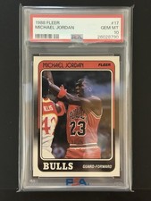 1988 Fleer MICHAEL JORDAN #17 PSA 10 - GEM MINT!