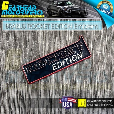 Black Red BRABUS Rocket Edition Rear Emblem Liftgate Badge For Mercedes G500 G