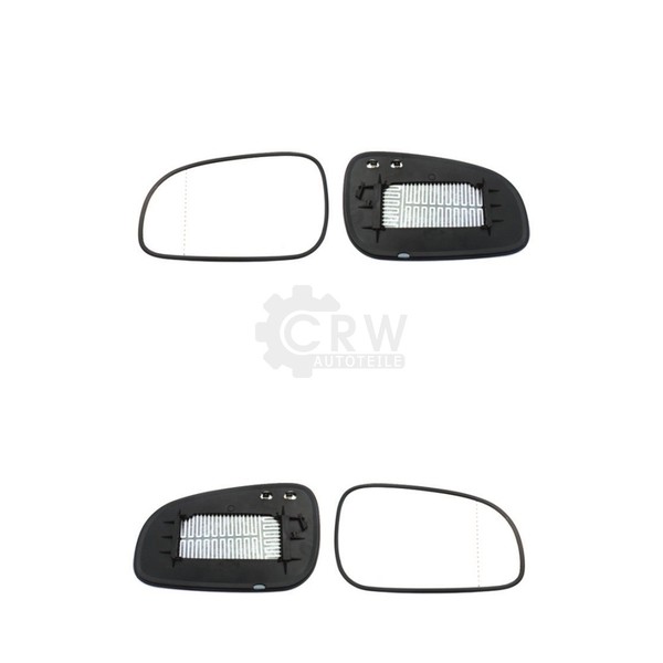 Spiegelglas Mit Haltefuss Set FüR Volvo S60 Konvex Beheizbar AußEnspiegel-image