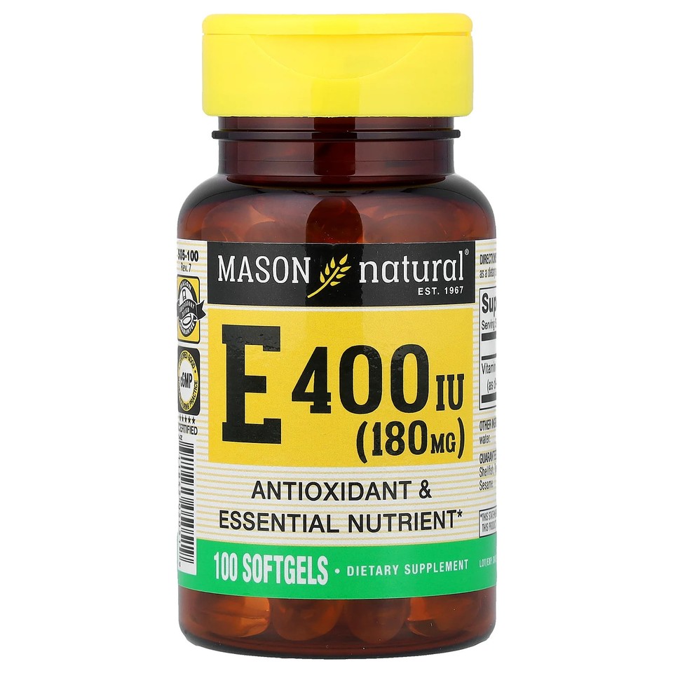 Vitamin E, 180 mg (400 IU), 100 Softgels