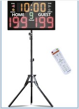 2025 Bigger LED Digital Scoreboard, Portable Basketball Scoreboard with Timer
