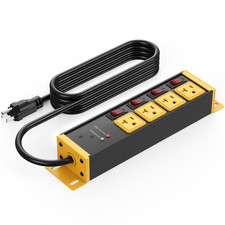 Cccei Heavy Duty Surge Protector Power Strip 20 Amp Individual Switches. 6Ft 12