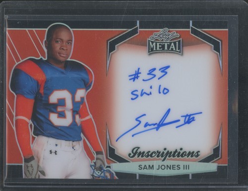 2024 Leaf Metal Inscriptions Orange Prismatic Sam Jones III 25/150 Auto RC