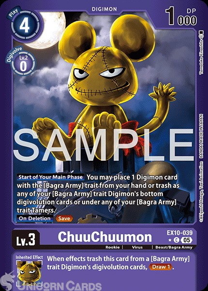 EX10-039 ChuuChuumon : Limited Common Foil Digimon Card : EX10: Sinister Order