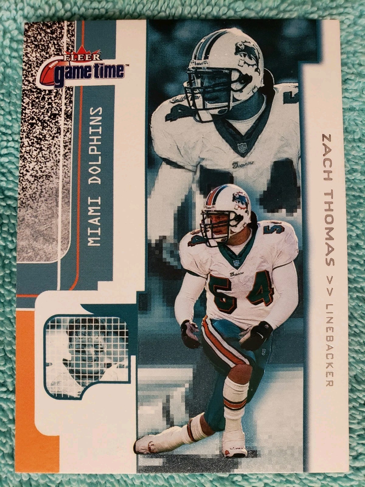 2001 FLEER GAME TIME ZACH THOMAS #70 MIAMI DOLPHINS 