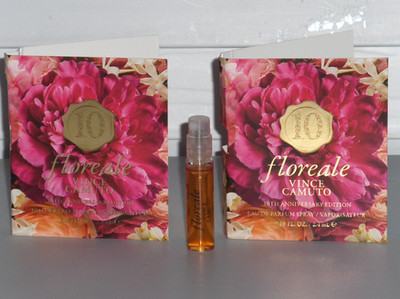 FLOREALE VINCE CAMUTO 10th Women's Eau De Parfum Spray Samples Vials, 2 X .08 oz
