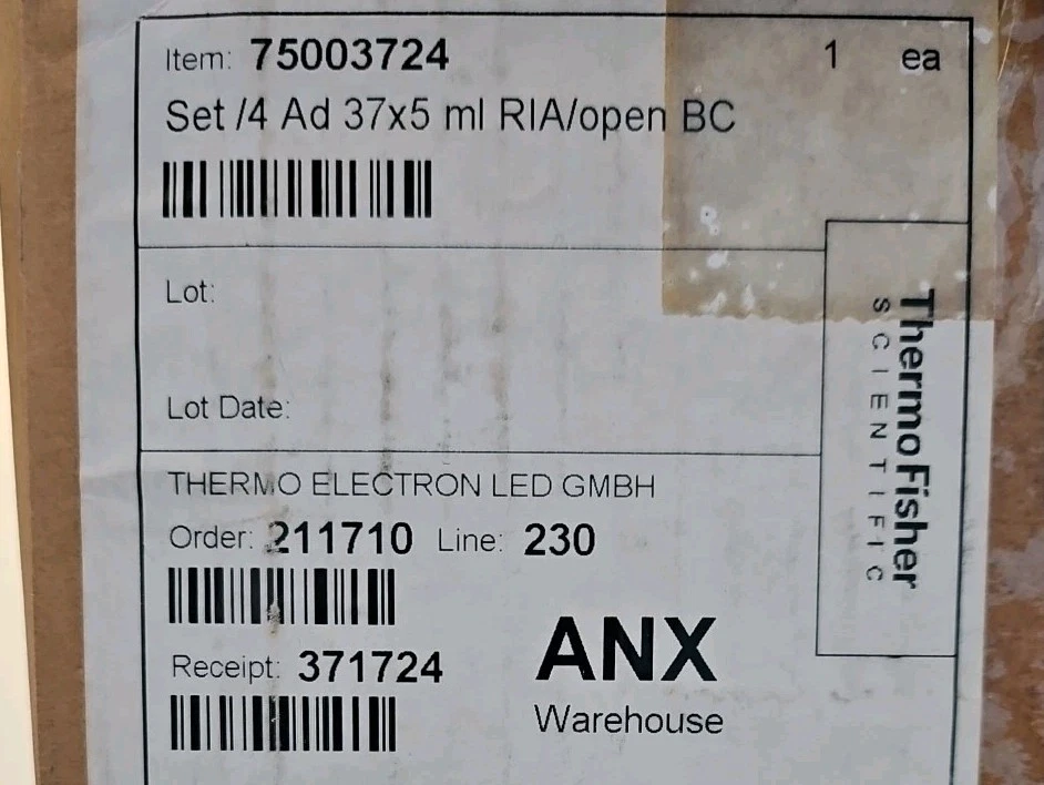 x4 全新 Thermo Fisher 75003724 适配器 适用于 5 毫升 RIA 或圆形底部管桶 — 第 2/2 张图片