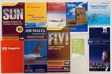 Airlines Timetables Lot of 10