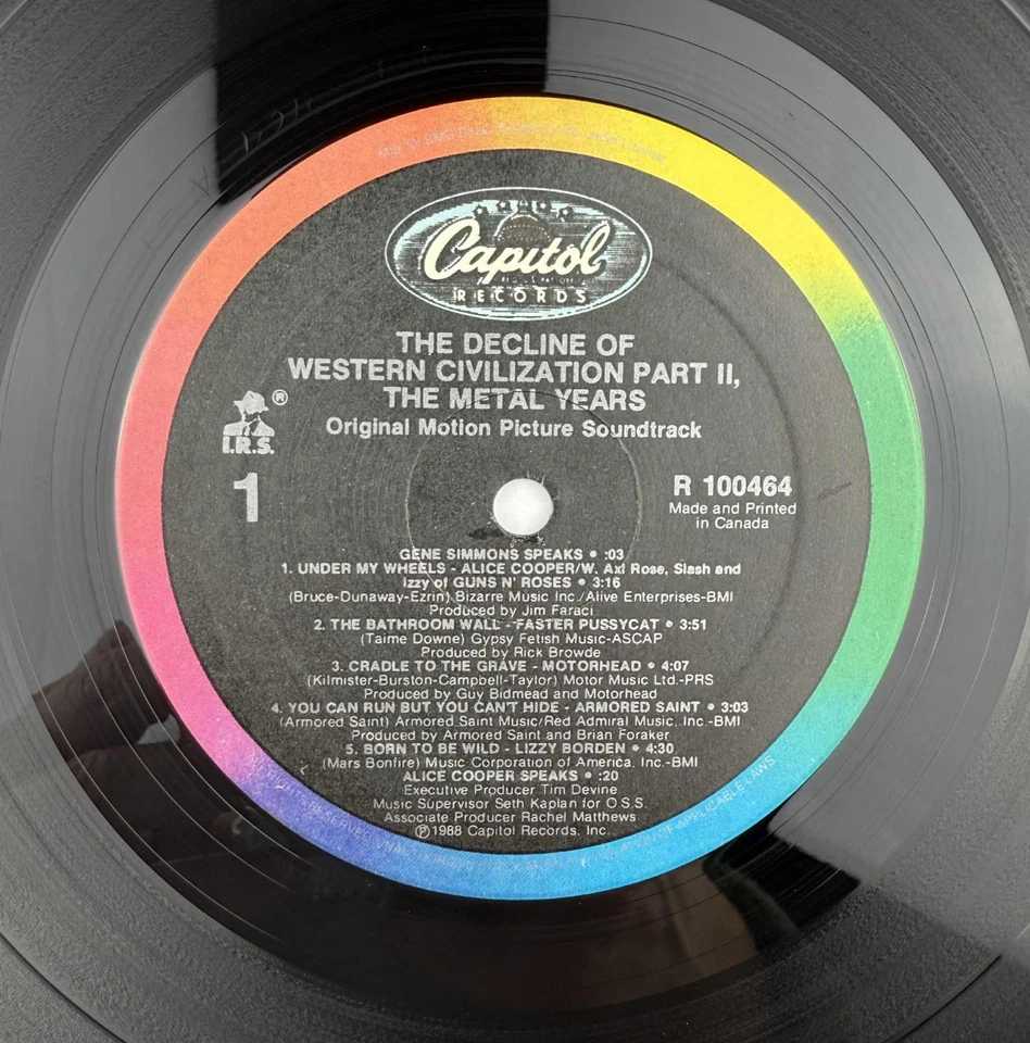 The Decline Of Western Civilization Part II Metal Years vinyl record LP NM M- - Image 4 of 4