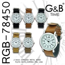 G&B Slim Ultra-Thin Unisex Quartz Watch Plastic Strap Minimalist 30m New