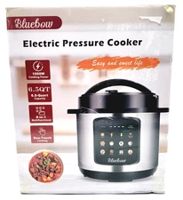 Bluebow 1000 Watts 6.5 Quarts Capacity 1 Touch Cooking Electric Pressure Cooker