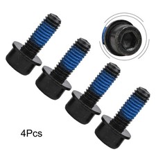 Easy Installation Black M6 18mm Bike Disc Brake Caliper Fix Screws Set of 4