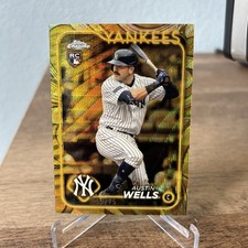 2024 Topps Chrome Gilded Collection Gold Wave Refractors Austin Wells RC #’d /75