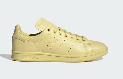 Adidas Stan Smith Lux Shoes Powder Yellow Leather Men's Size 12 JI3369 MSRP $120