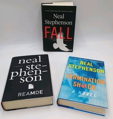 Neal Stephenson 3 Book Lot Termination Shock Remade & Fall Hardcover 1st Edition