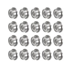 20X 3mmx8mmx4mm F693ZZ Flanged Ball Bearing Double Shielded Steel Deep Groove