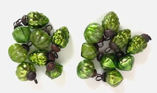 Creative Co-Op Mercury Glass Distress Look Ornaments Green Set A of 8 or B of 9