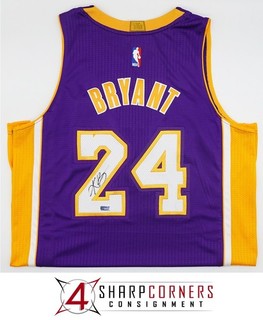 SIGNED AUTOGRAPHED KOBE BRYANT PURPLE LA LAKERS JERSEY W/ PANINI PUBLIC COA