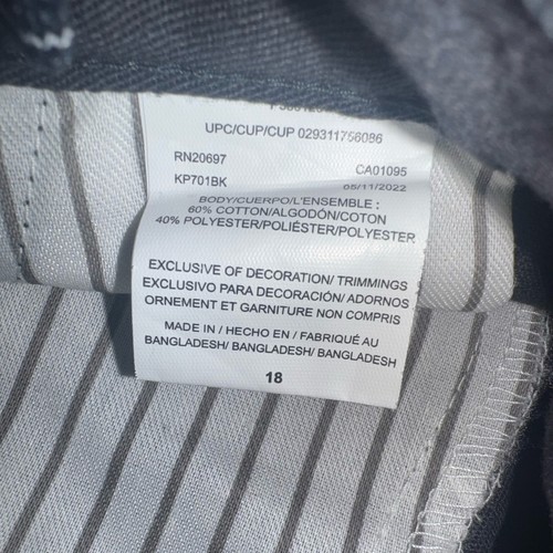Pantaloni kaki Dickies slim fit flat davanti gamba dritta nuovi con etichette ragazzo - neri - taglia 18 - Foto 4 di 9