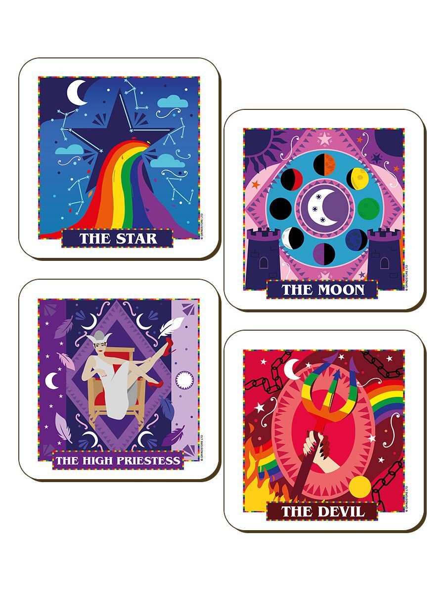 Deadly Tarot Coaster Set 4 Piece