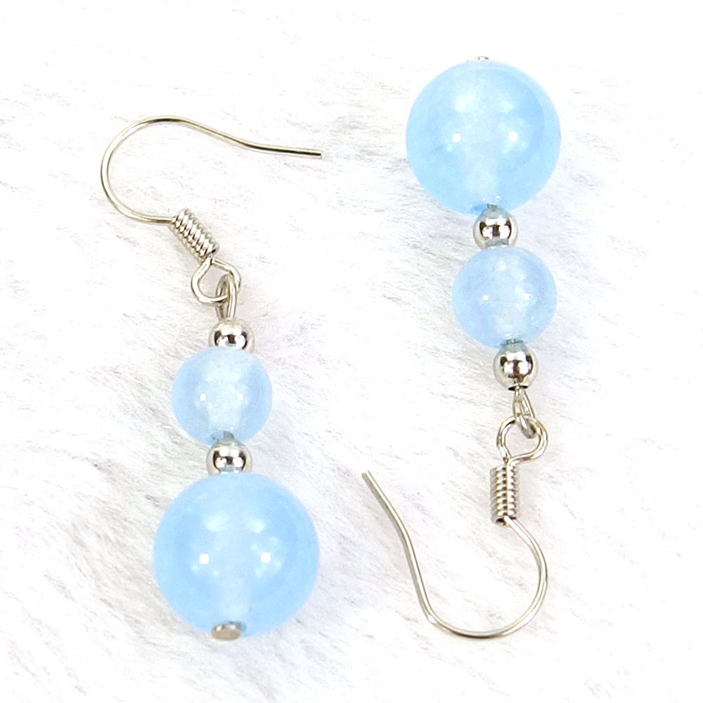 women's fashion drop dangle earrings 6mm 10mm natural gemstone stone