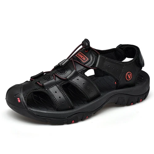 Sandalias de senderismo aventurero para hombre punta cerrada al aire libre playa deporte pesca zapatos - Imagen 25 de 69