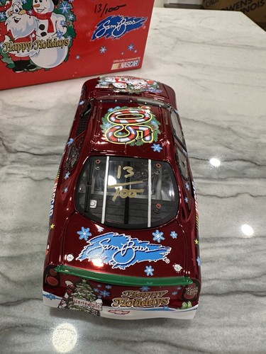 Sam Bass AUTOGRAPHED 2005 Happy Holidays Nascar 1/24 Diecast Red Chrome /100 - Picture 5 of 7