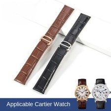 For Cartier Tank Genuine Leather Watch band Strap 16/17/18/20/22/23/25 with tool