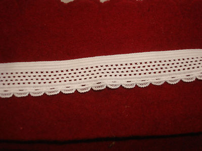 ANCIEN GALON festons brodé feuilles (257) & ANTIQUE TRIM