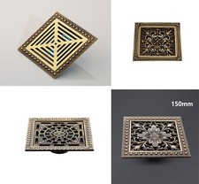 Bathroom Sqaure Antique Brass Waste Shower Water Floor Drain Tile Insert