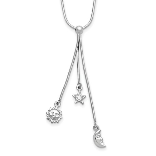 925 Sterling Silver Chain Sun/moon/star 