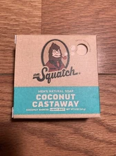 Dr. Squatch Coconut Castaway 5 oz. NIB Light Grit Men's Natural Soap
