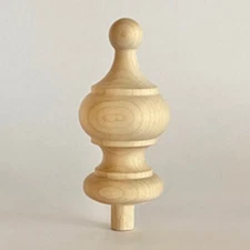 Antique Clock Parts- Clock Finial, Solid Maple Ready to stain