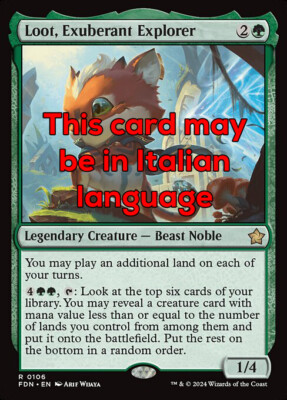 MTG LOOT, EXUBERANT EXPLORER FOIL EXC BEUTE, ÜBERSCHWÄNGLICHER EXPLORER 106 FDN