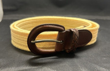 Talbot Belt 0660331 Cream Braided Leather Buckle Style 6001