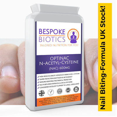 OPTINAC N-Acetyl-Cystein NAC Onychophagie Nagelbeißen Behandlung 600mg 120 Kapseln 