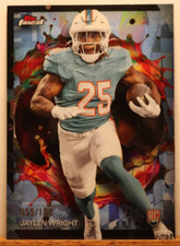 2024 Topps Finest Jaylan Wright RC Rare Sky Blue Refractor #'d /150