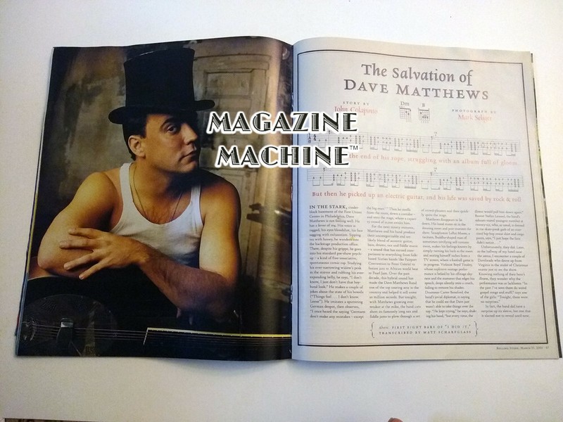 Dave Matthews crazy town Coldplay Aerosmith Clinton March 15, 2001 90's magazine