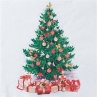 20 Servietten Under The Tree Geschenke Baum Weihnachten Winter Tischdeko 33X33Cm