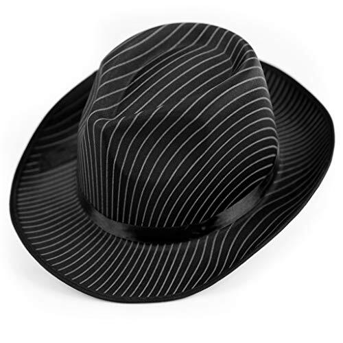 White Pinstripe Fedora Hat for Men or Women Unisex Fedora Hat Mobster