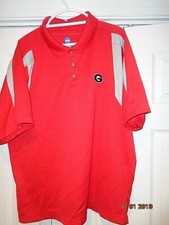 Men's NCAA U of GEORGIA Bulldogs Polo  Shirt XL RED