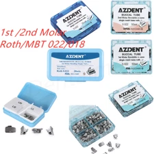Dental Orthodontic Buccal Tubes 1st 2nd Molar Roth MBT 022 018 Bondable AZDENT